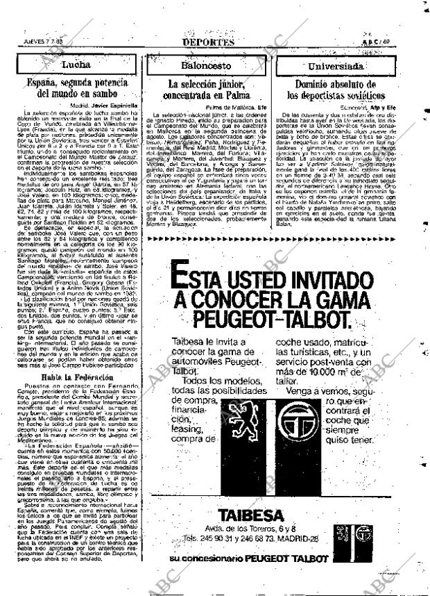 ABC MADRID 07-07-1983 página 69