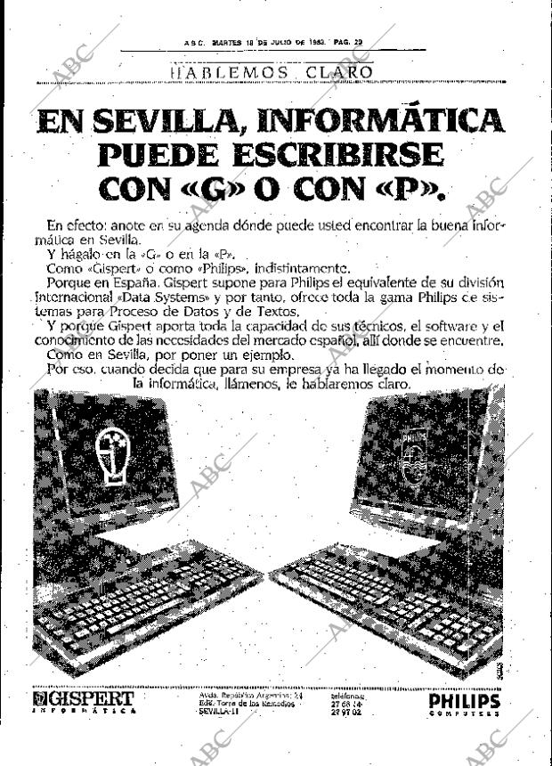 ABC SEVILLA 12-07-1983 página 45