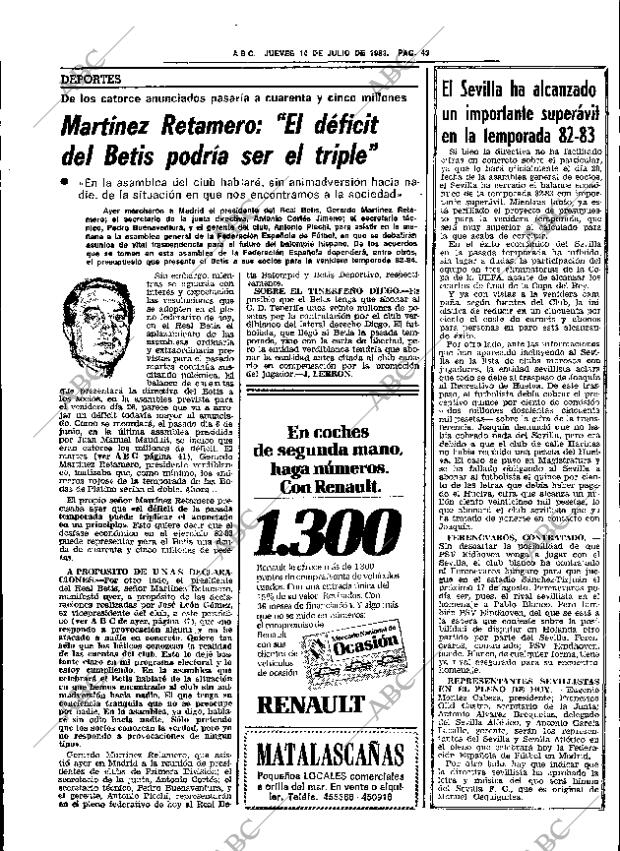 ABC SEVILLA 14-07-1983 página 53