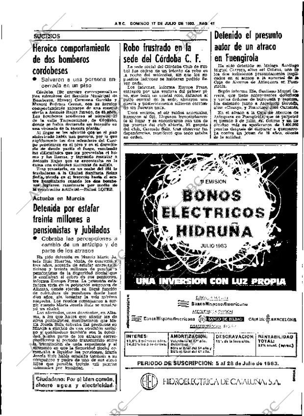 ABC SEVILLA 17-07-1983 página 57