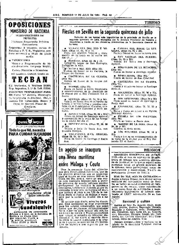 ABC SEVILLA 17-07-1983 página 58