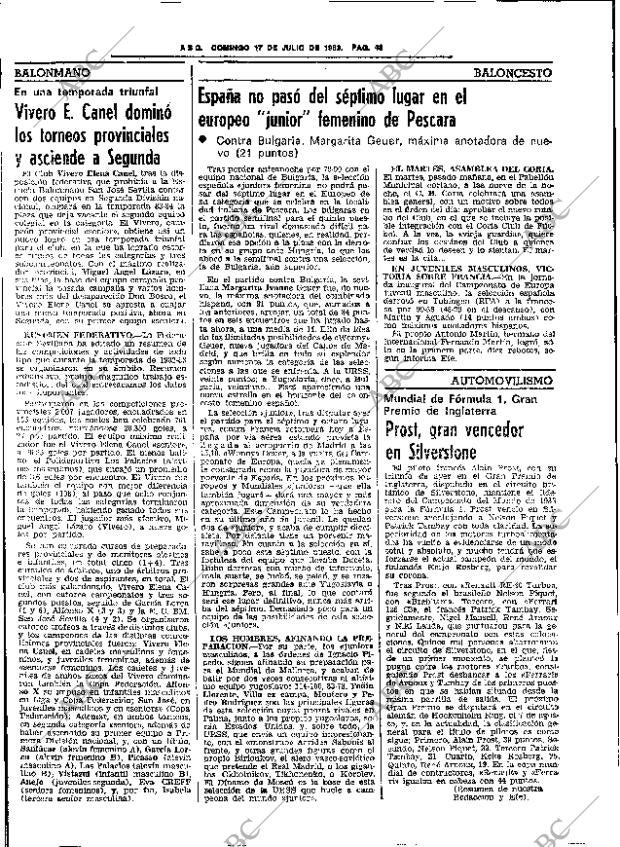 ABC SEVILLA 17-07-1983 página 64