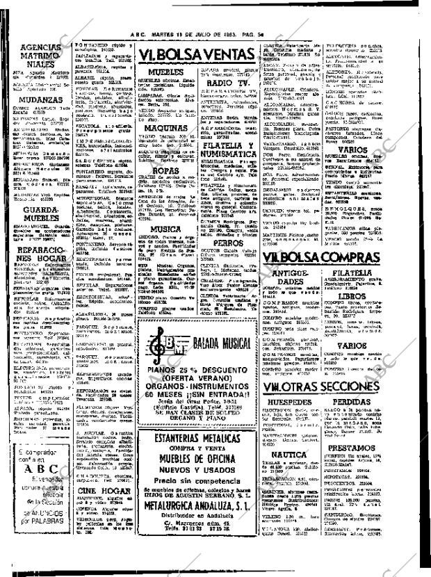 ABC SEVILLA 19-07-1983 página 74