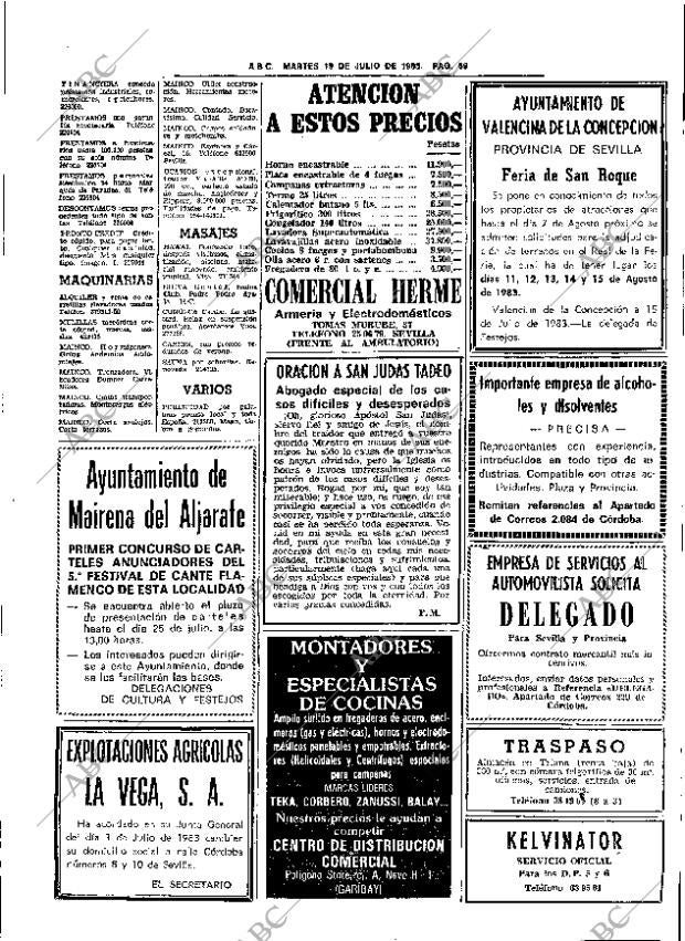 ABC SEVILLA 19-07-1983 página 75