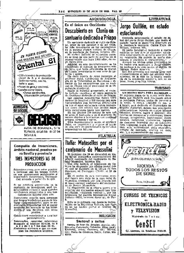 ABC SEVILLA 20-07-1983 página 38