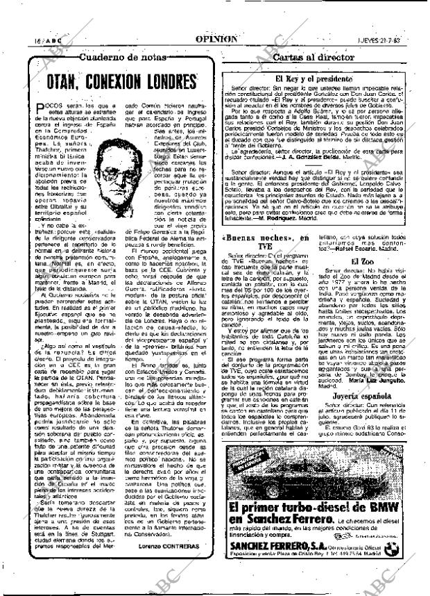 ABC MADRID 21-07-1983 página 16