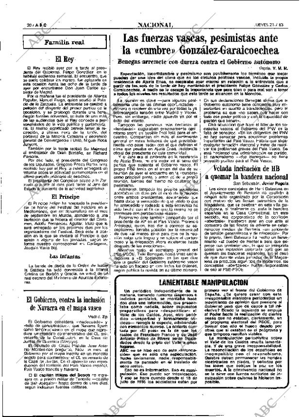 ABC MADRID 21-07-1983 página 20