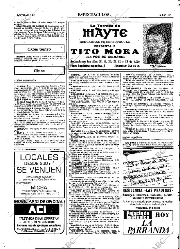 ABC MADRID 21-07-1983 página 67