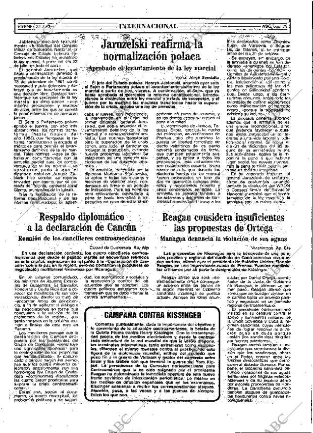 ABC MADRID 22-07-1983 página 25