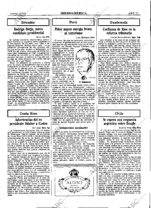 ABC MADRID 22-07-1983 página 27