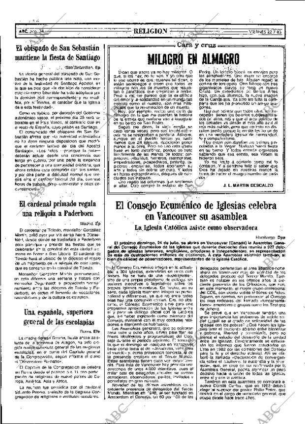 ABC MADRID 22-07-1983 página 34