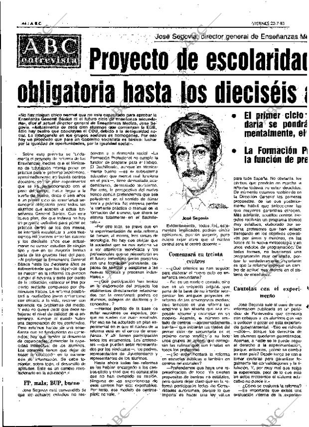 ABC MADRID 22-07-1983 página 44