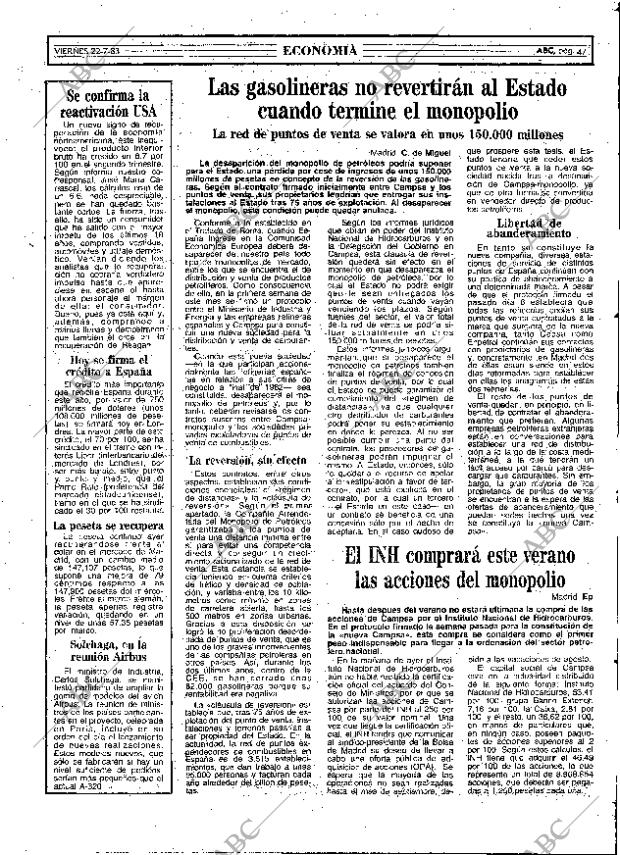 ABC MADRID 22-07-1983 página 47