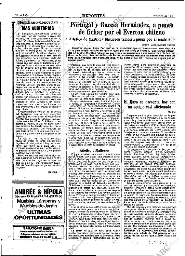 ABC MADRID 22-07-1983 página 58