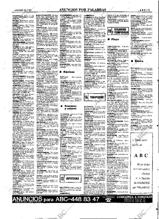 ABC MADRID 22-07-1983 página 73