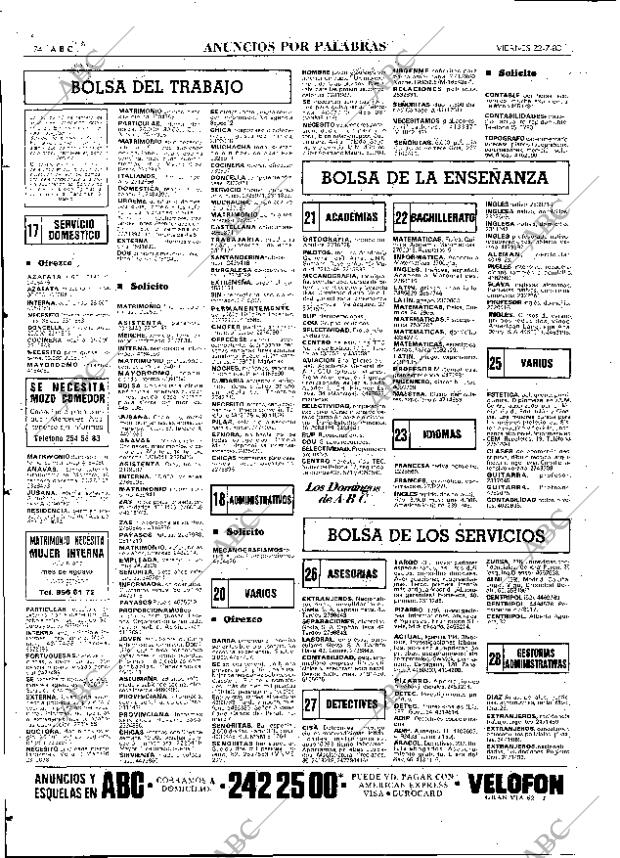 ABC MADRID 22-07-1983 página 74