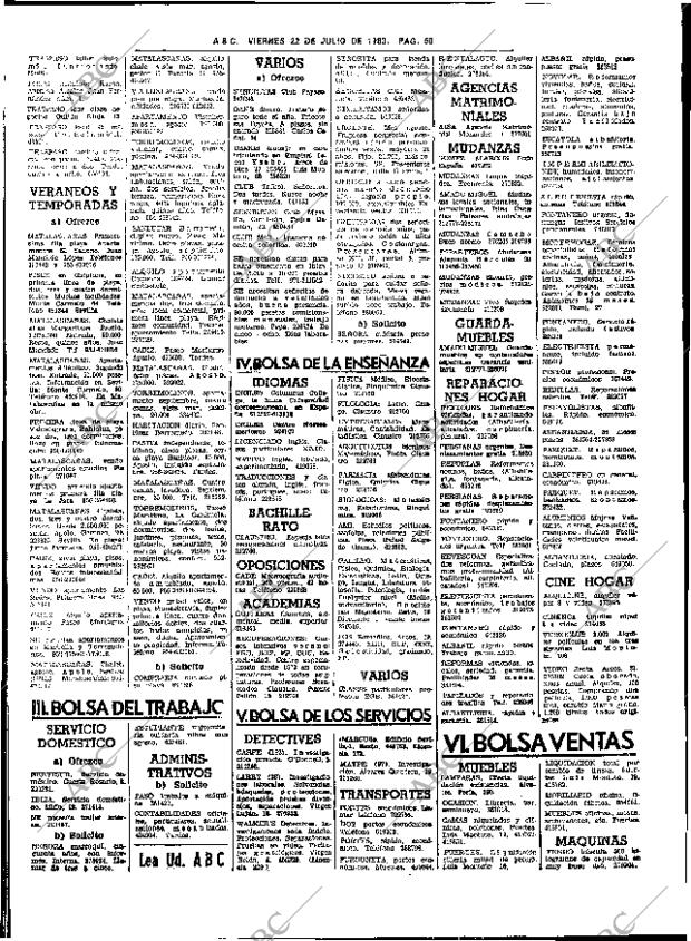 ABC SEVILLA 22-07-1983 página 58