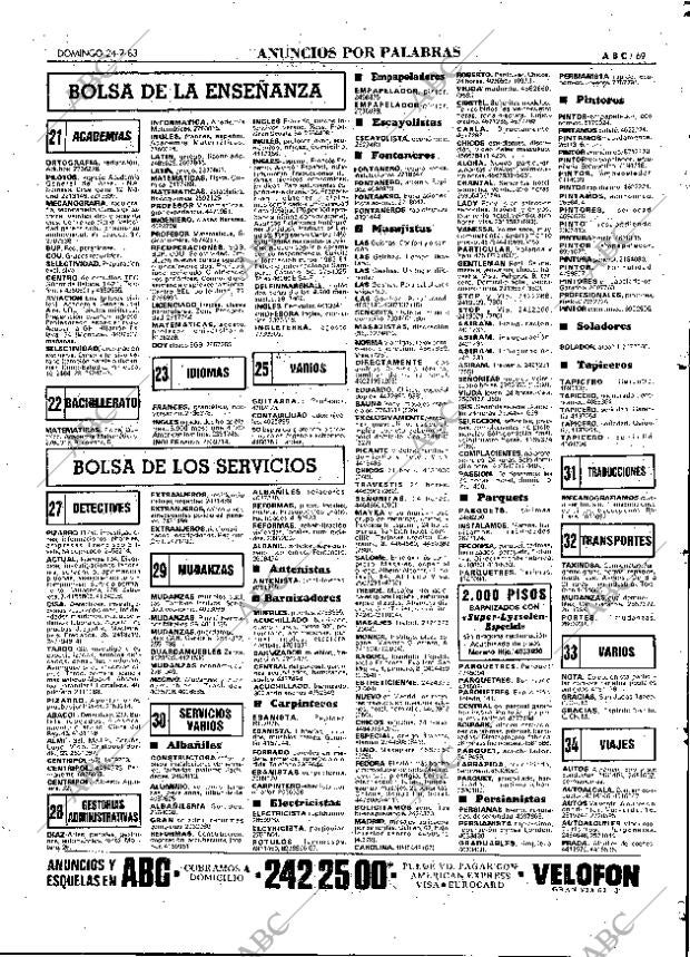 ABC MADRID 24-07-1983 página 69