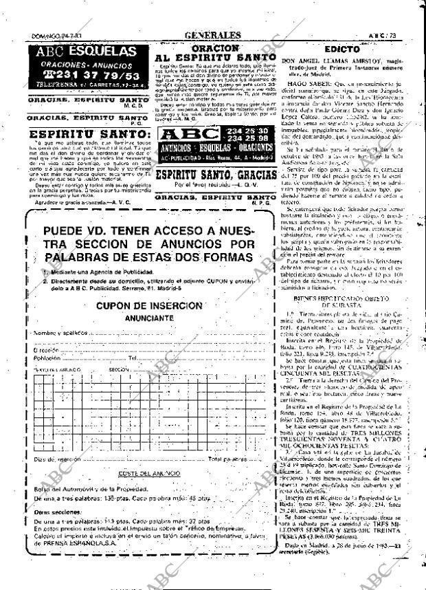 ABC MADRID 24-07-1983 página 73