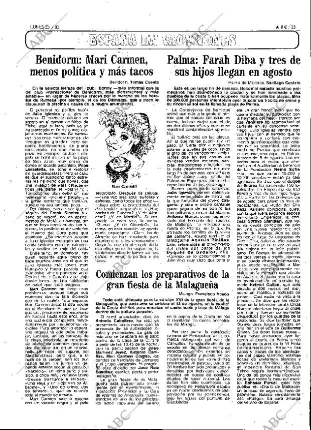 ABC MADRID 25-07-1983 página 23