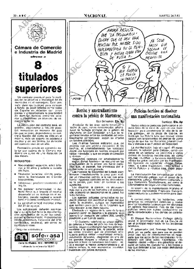 ABC MADRID 26-07-1983 página 20