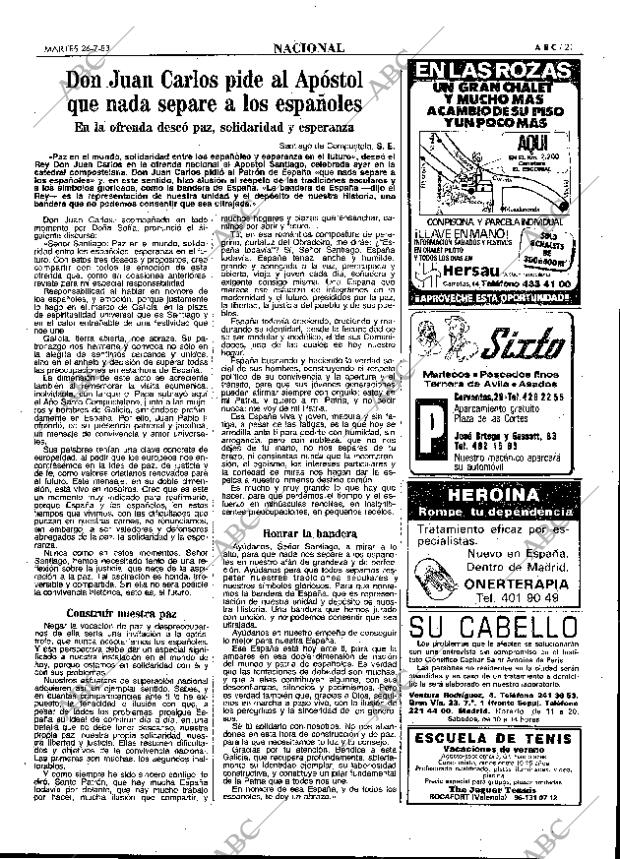 ABC MADRID 26-07-1983 página 21