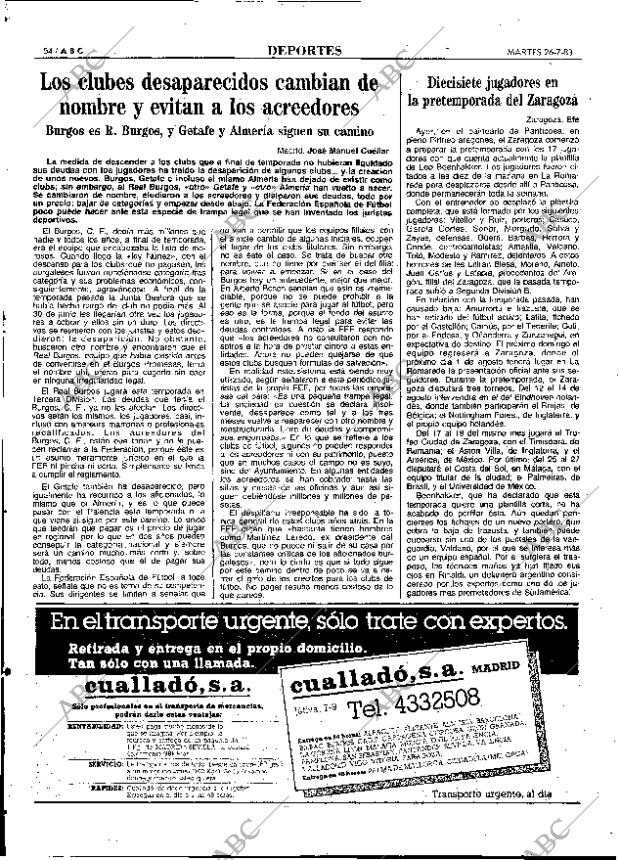 ABC MADRID 26-07-1983 página 54