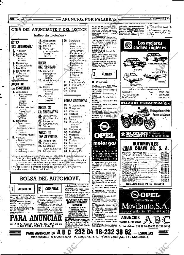ABC MADRID 26-07-1983 página 64