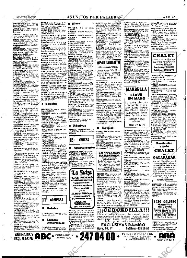 ABC MADRID 26-07-1983 página 67