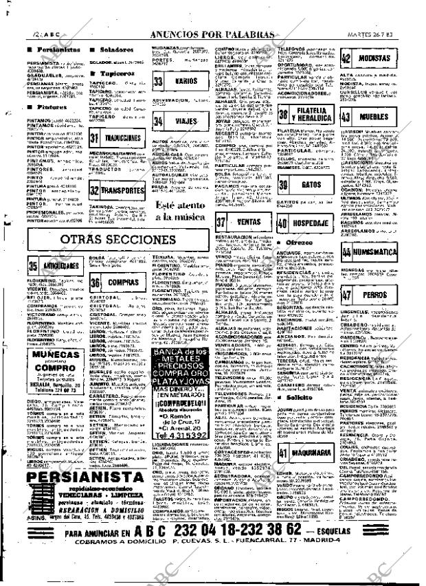 ABC MADRID 26-07-1983 página 72