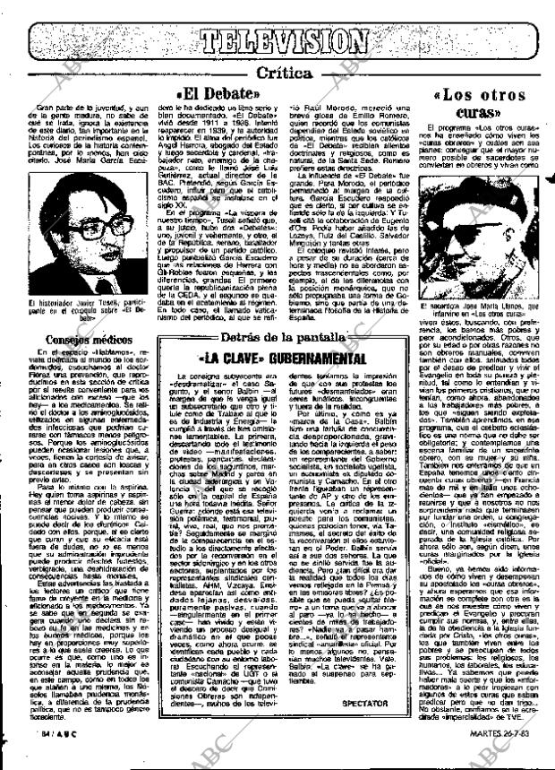 ABC MADRID 26-07-1983 página 84