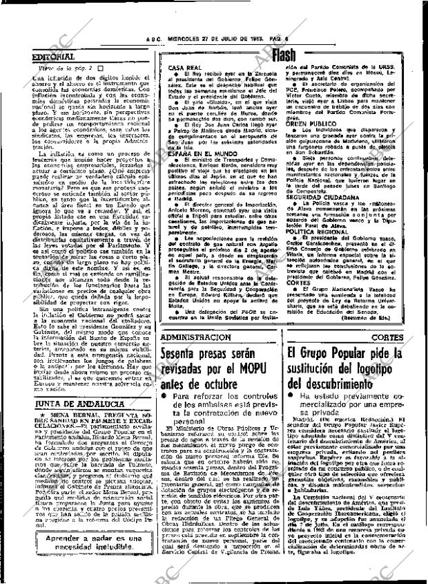 ABC SEVILLA 27-07-1983 página 16