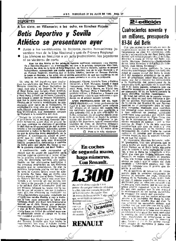 ABC SEVILLA 27-07-1983 página 47