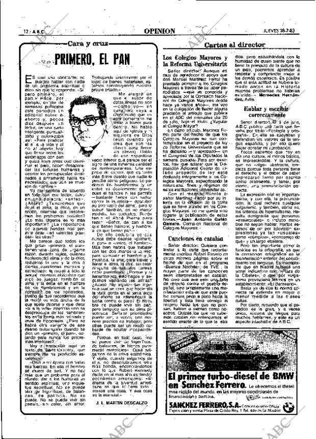 ABC MADRID 28-07-1983 página 12