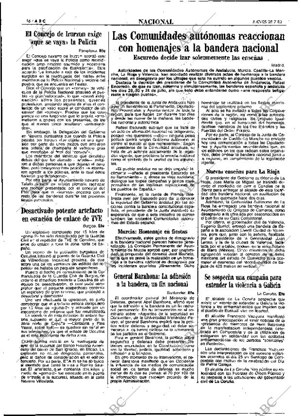 ABC MADRID 28-07-1983 página 16