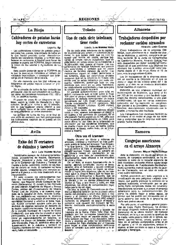 ABC MADRID 28-07-1983 página 20