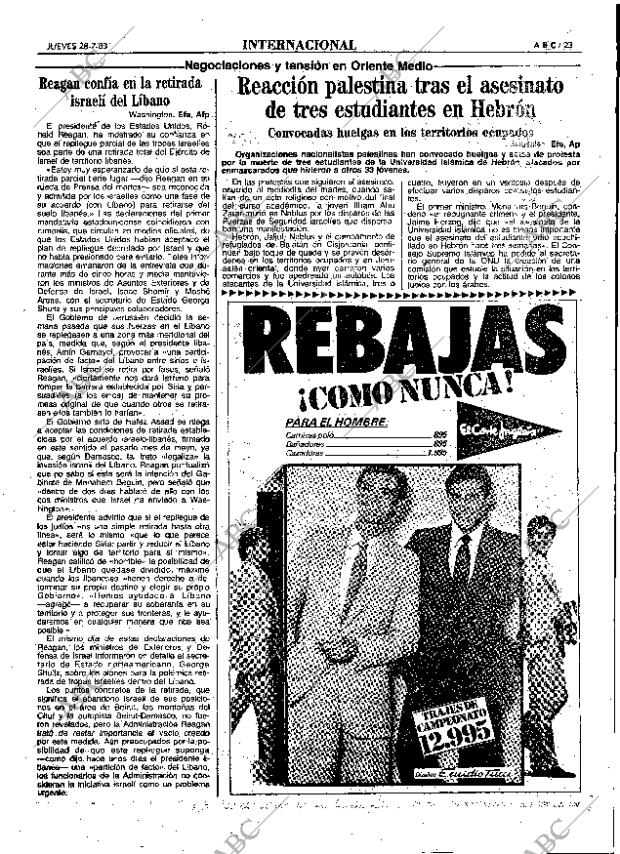 ABC MADRID 28-07-1983 página 23