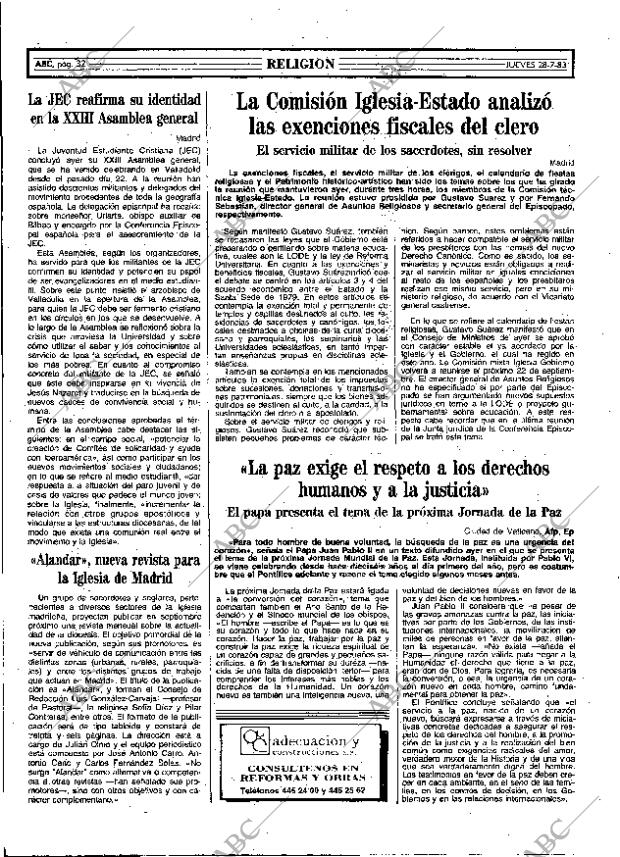 ABC MADRID 28-07-1983 página 32