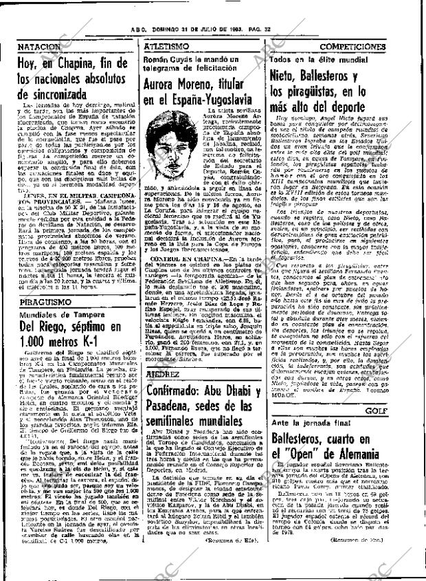 ABC SEVILLA 31-07-1983 página 46