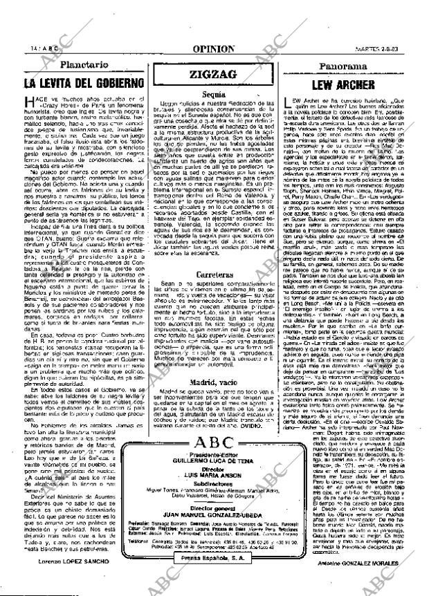 ABC MADRID 02-08-1983 página 14
