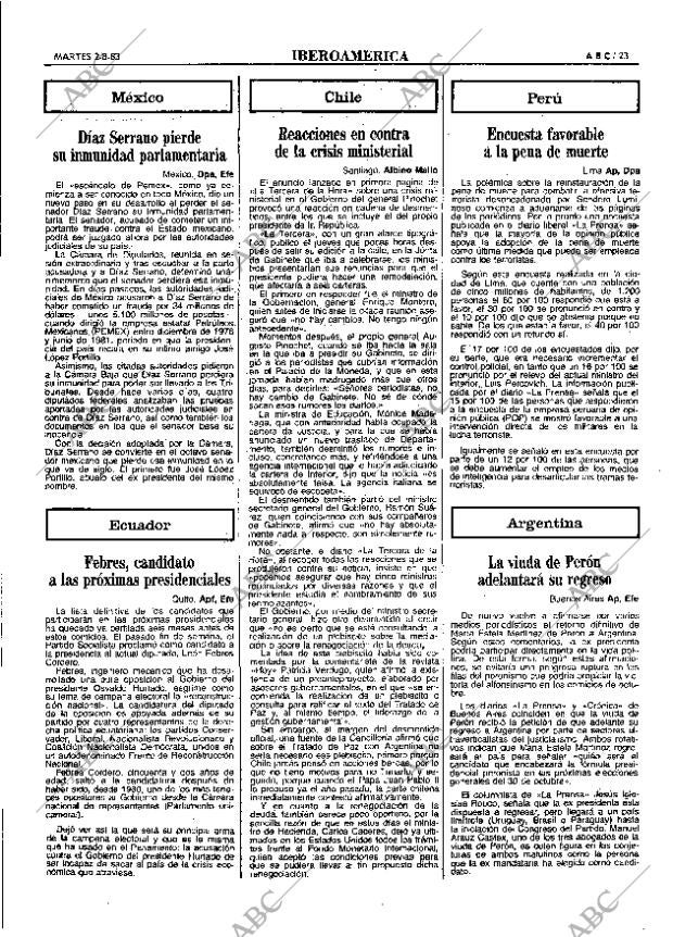 ABC MADRID 02-08-1983 página 23