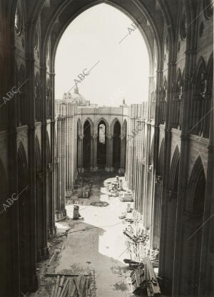 La catedral de la Almudena en completo abandono durante las obras