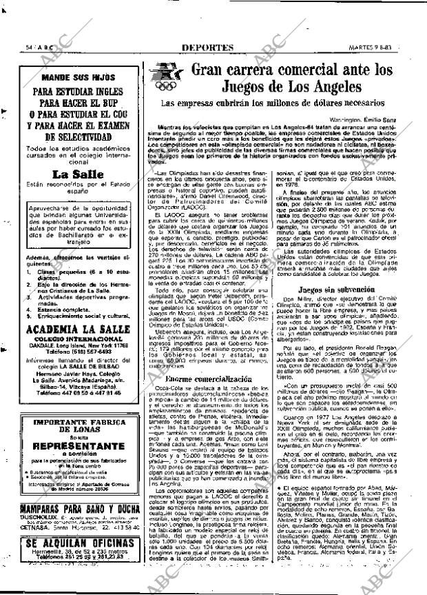 ABC MADRID 09-08-1983 página 54