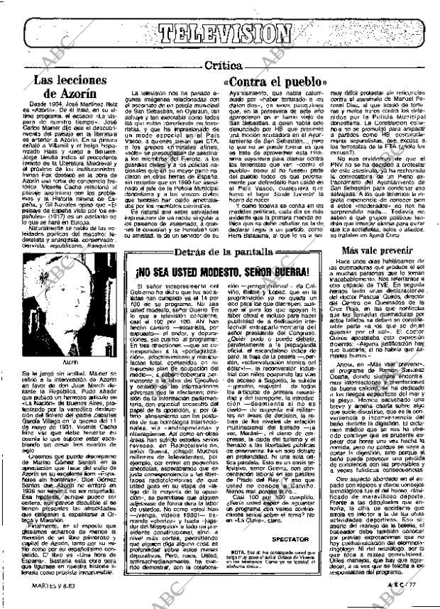 ABC MADRID 09-08-1983 página 77
