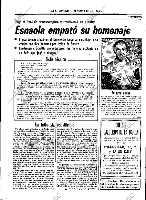 ABC SEVILLA 10-08-1983 página 43