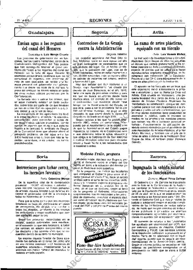 ABC MADRID 11-08-1983 página 20