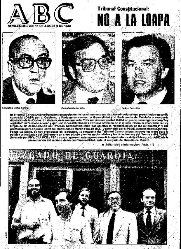 ABC SEVILLA 11-08-1983 página 1