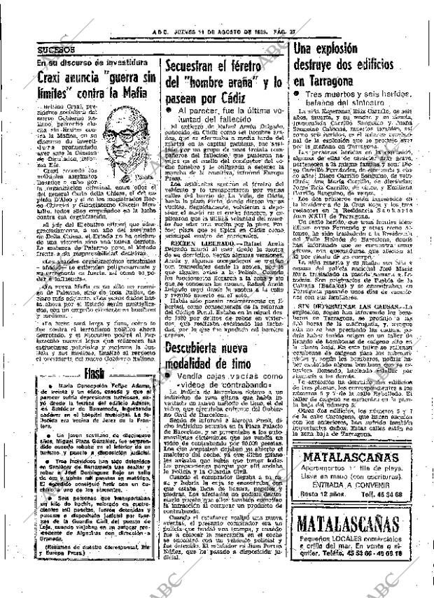 ABC SEVILLA 11-08-1983 página 37