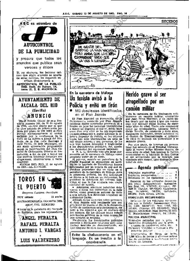 ABC SEVILLA 13-08-1983 página 20