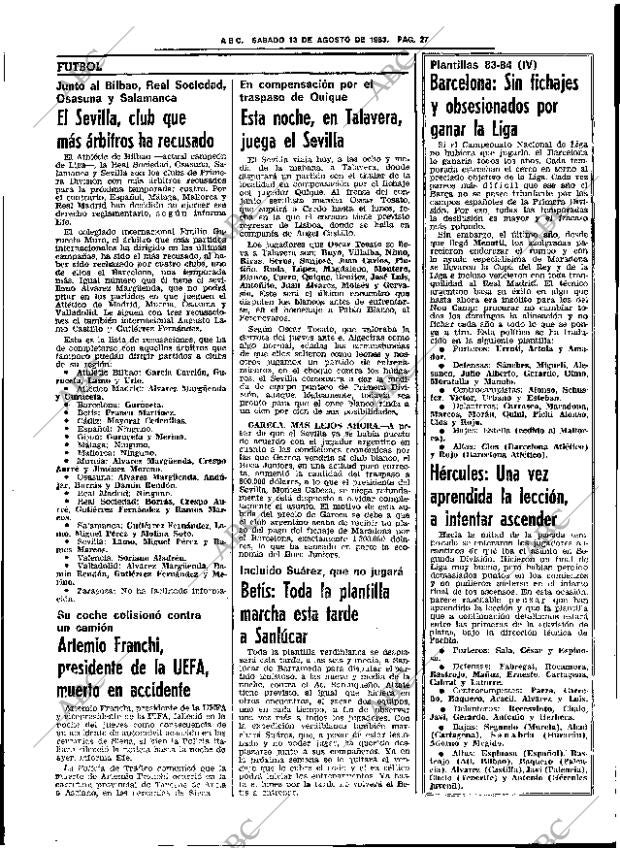 ABC SEVILLA 13-08-1983 página 33